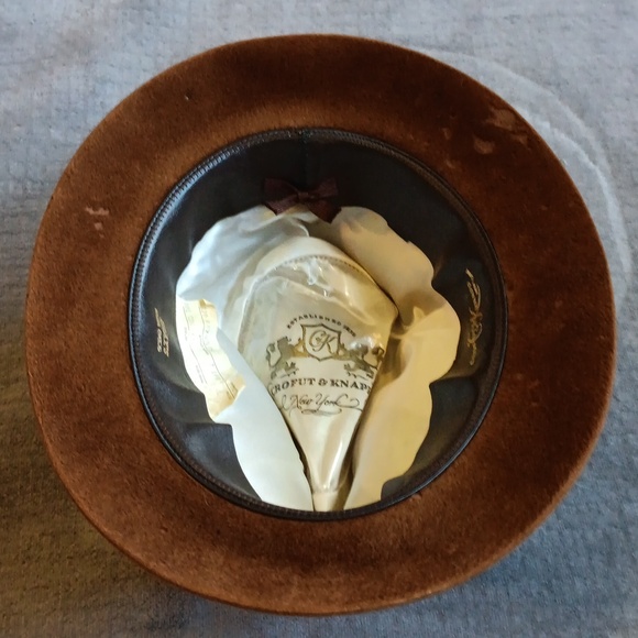 Vintage Velvet Cognac Brown Academia Hat, Small, Steampunk, Goblincore - Picture 7 of 14